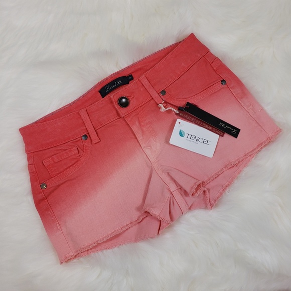 Level 99 Ombre Distressed Low Rise Shorts NWT - Picture 1 of 5